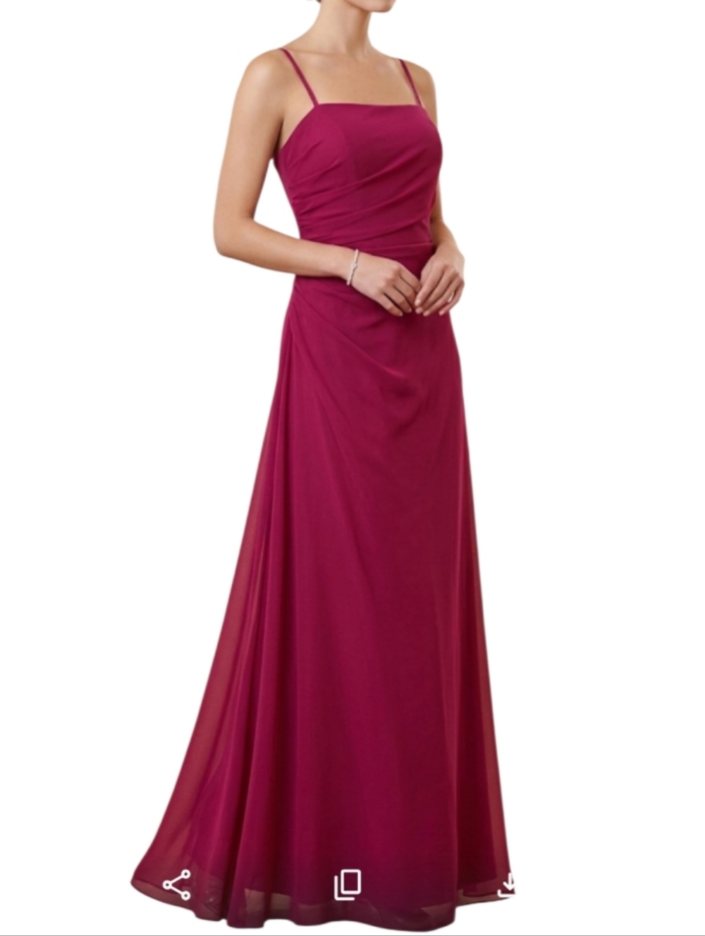DaVinci Spaghetti Strap Burgundy Maxi Dress, Size 10, NWT